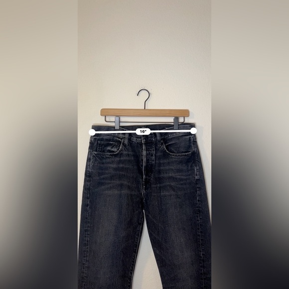 Edwin Black High Rise Tash Relaxed Jeans Straight Leg - Picture 6 of 8